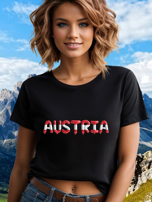Austria Balloons Schriftzug T-Shirt | Österreich Ballons Schriftzug | Jubiliäum | Unisex